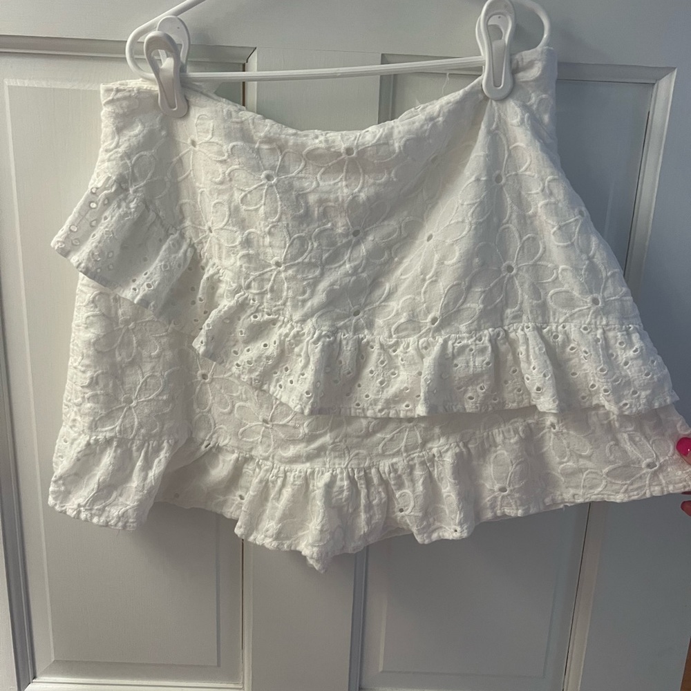 White Flower Skort
